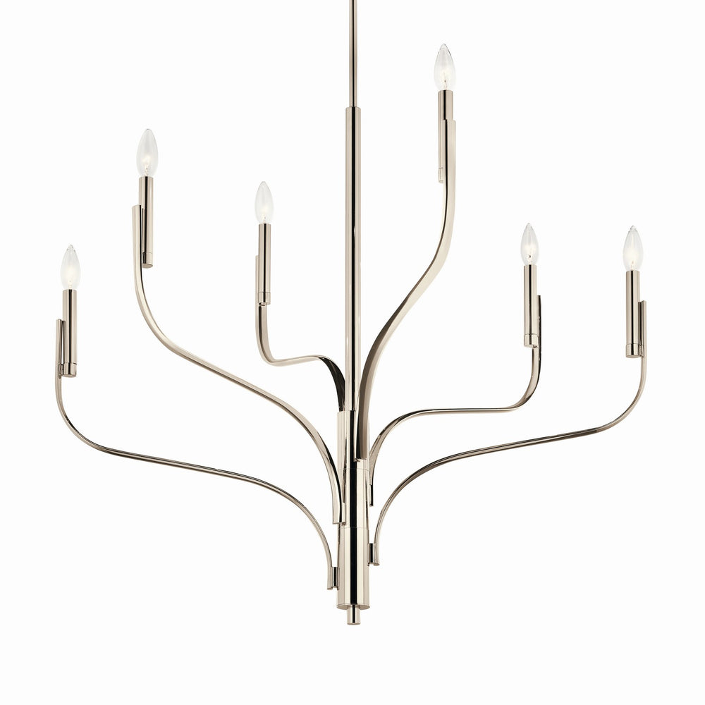 Kichler Canada - 52673PN - Six Light Chandelier - Livadia - Polished Nickel