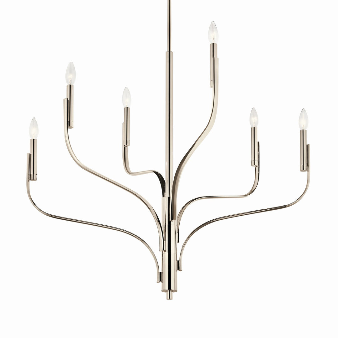 Kichler Canada - 52673PN - Six Light Chandelier - Livadia - Polished Nickel