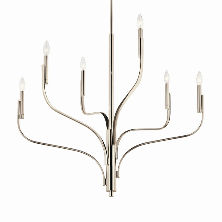 Kichler Canada - 52673PN - Six Light Chandelier - Livadia - Polished Nickel