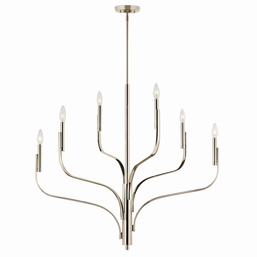 Kichler Canada - 52673PN - Six Light Chandelier - Livadia - Polished Nickel