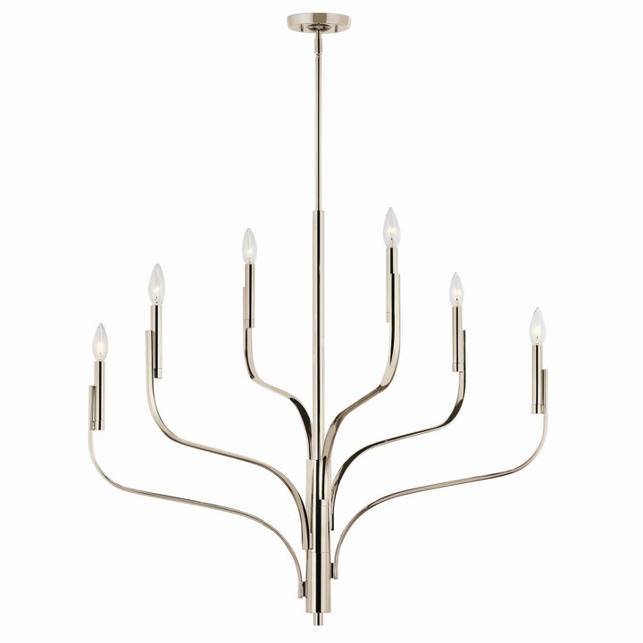 Kichler Canada - 52673PN - Six Light Chandelier - Livadia - Polished Nickel
