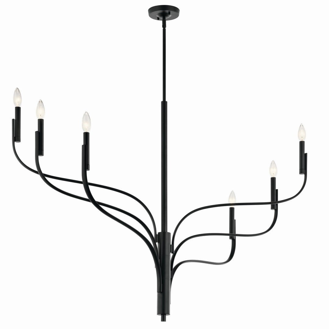 Kichler Canada - 52674BK - Six Light Chandelier - Livadia - Black