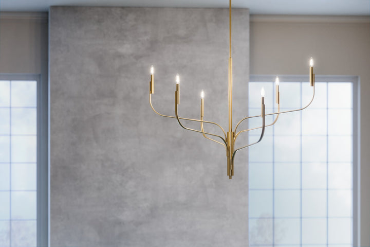 Kichler Canada - 52674CPZ - Six Light Chandelier - Livadia - Champagne Bronze