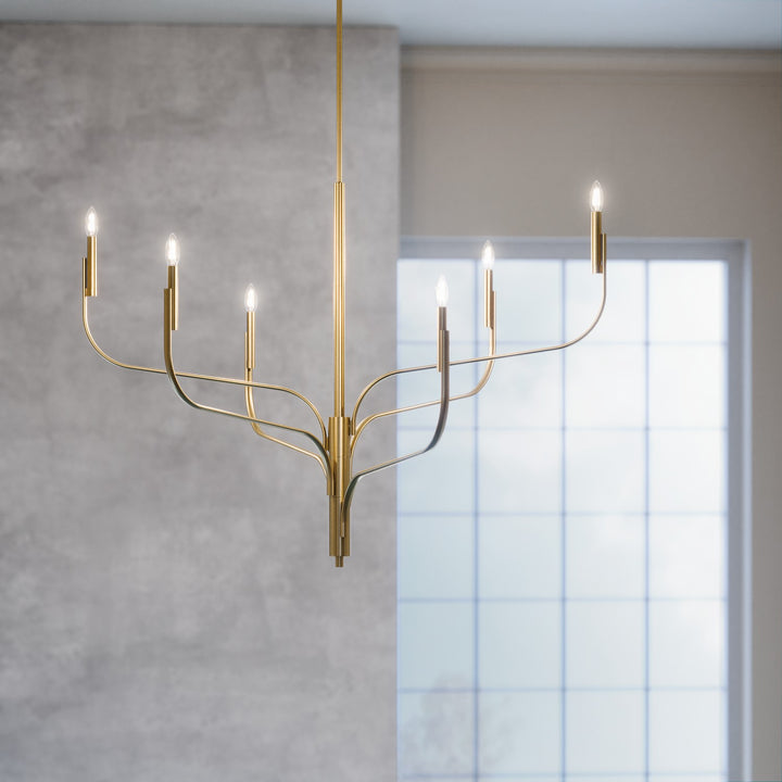 Kichler Canada - 52674CPZ - Six Light Chandelier - Livadia - Champagne Bronze