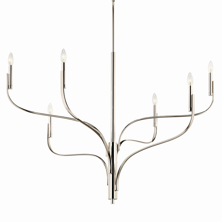 Kichler Canada - 52674PN - Six Light Chandelier - Livadia - Polished Nickel