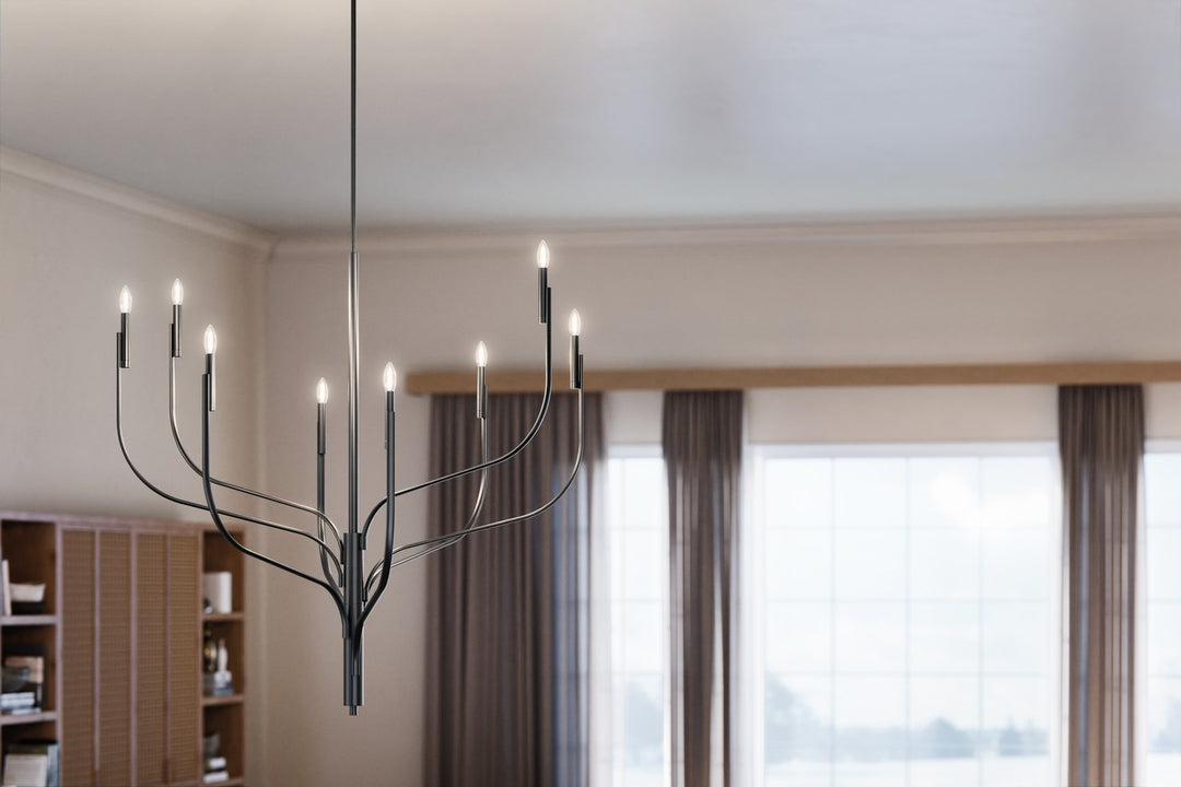 Kichler Canada - 52675BK - Eight Light Chandelier - Livadia - Black
