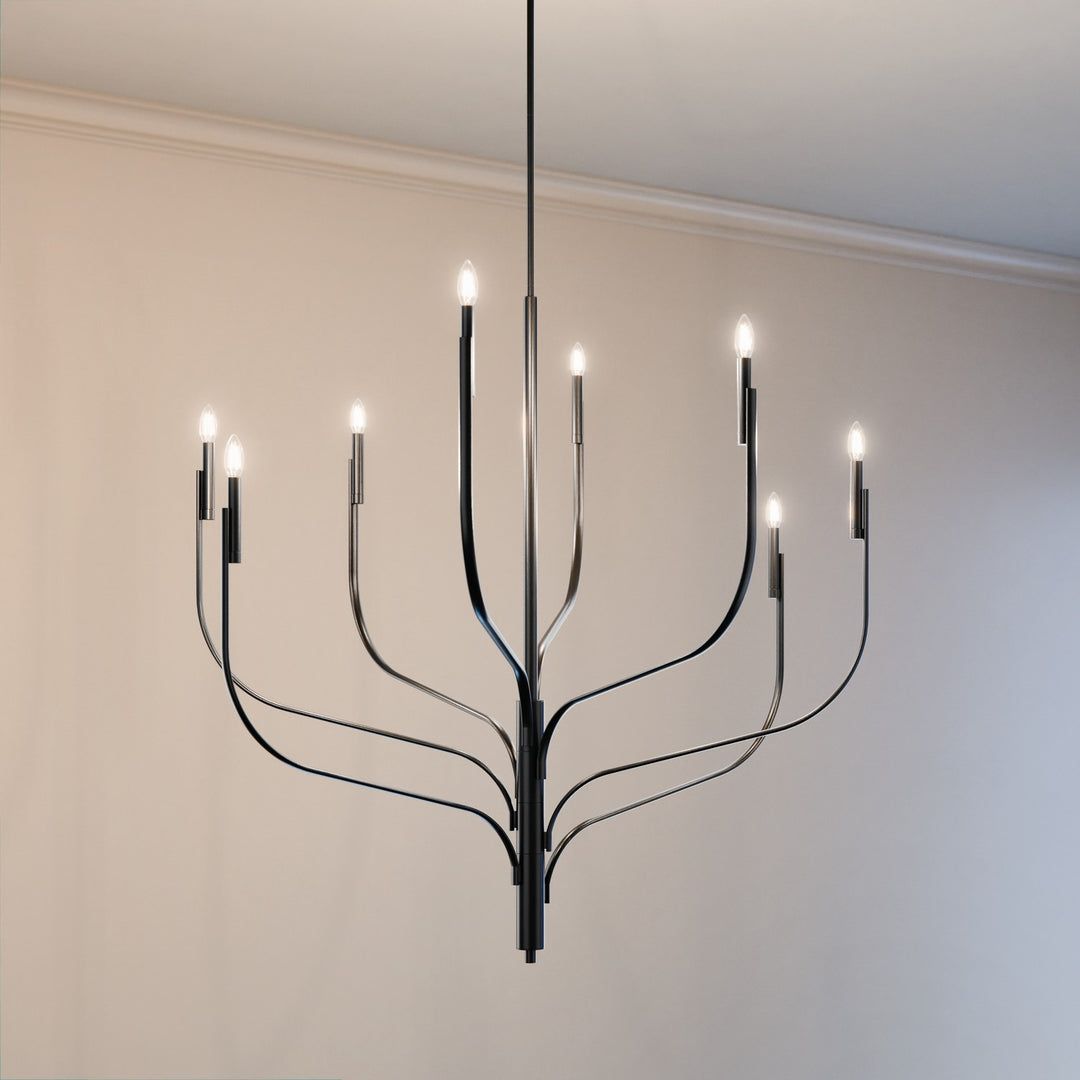 Kichler Canada - 52675BK - Eight Light Chandelier - Livadia - Black