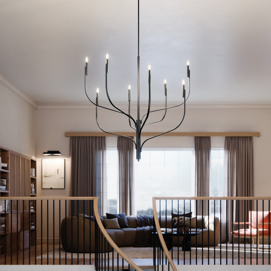 Kichler Canada - 52675BK - Eight Light Chandelier - Livadia - Black