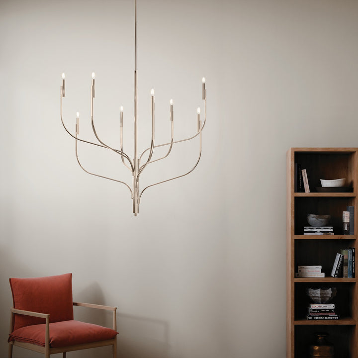 Kichler Canada - 52675PN - Eight Light Chandelier - Livadia - Polished Nickel