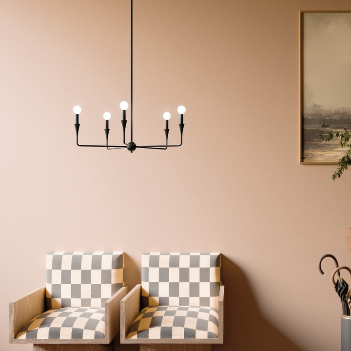 Kichler Canada - 52689BK - Five Light Chandelier - Alvaro - Black