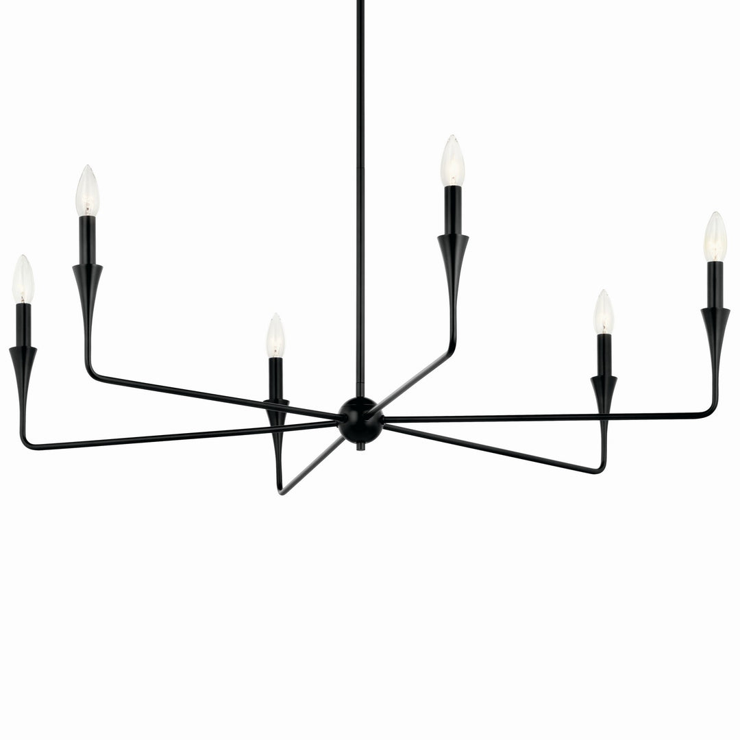 Kichler Canada - 52690BK - Six Light Chandelier - Alvaro - Black