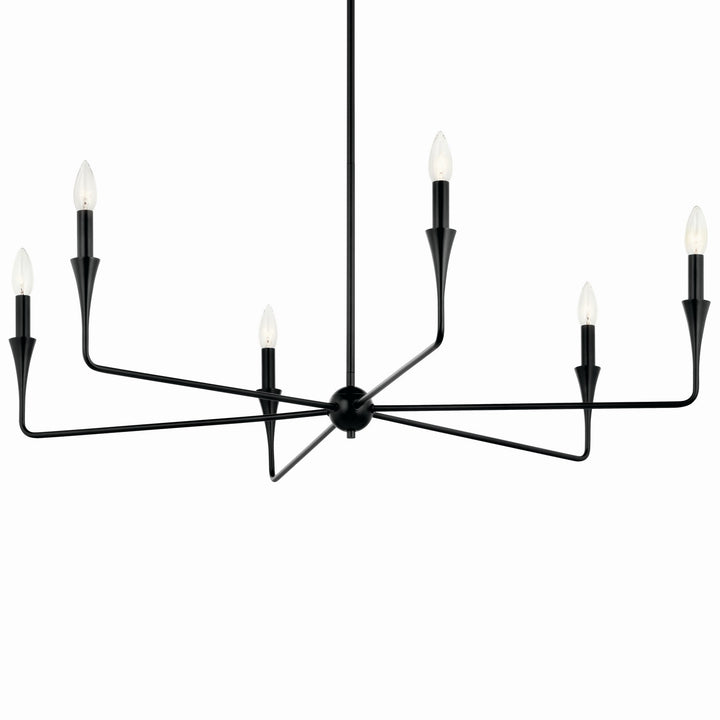 Kichler Canada - 52690BK - Six Light Chandelier - Alvaro - Black