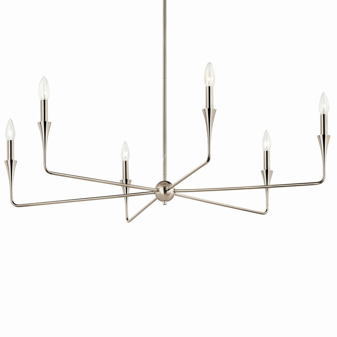 Kichler Canada - 52690PN - Six Light Chandelier - Alvaro - Polished Nickel