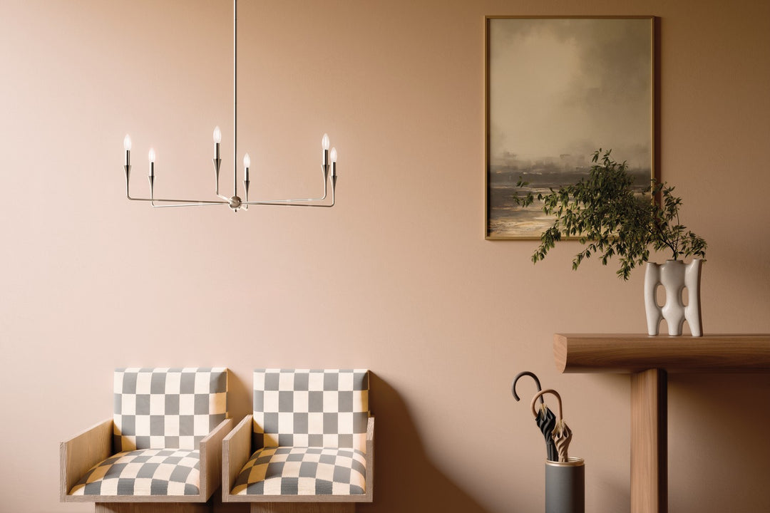 Kichler Canada - 52690PN - Six Light Chandelier - Alvaro - Polished Nickel