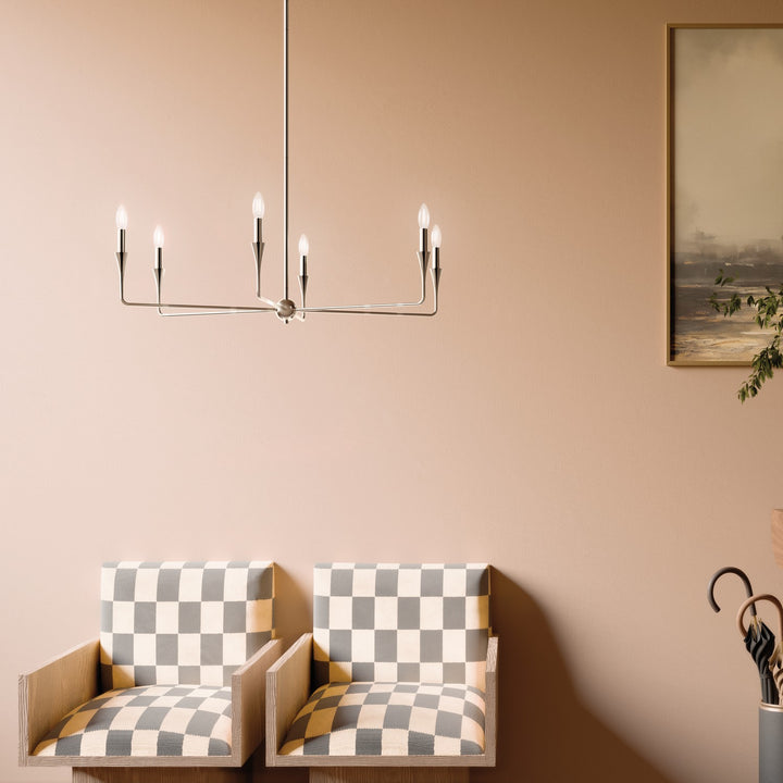 Kichler Canada - 52690PN - Six Light Chandelier - Alvaro - Polished Nickel