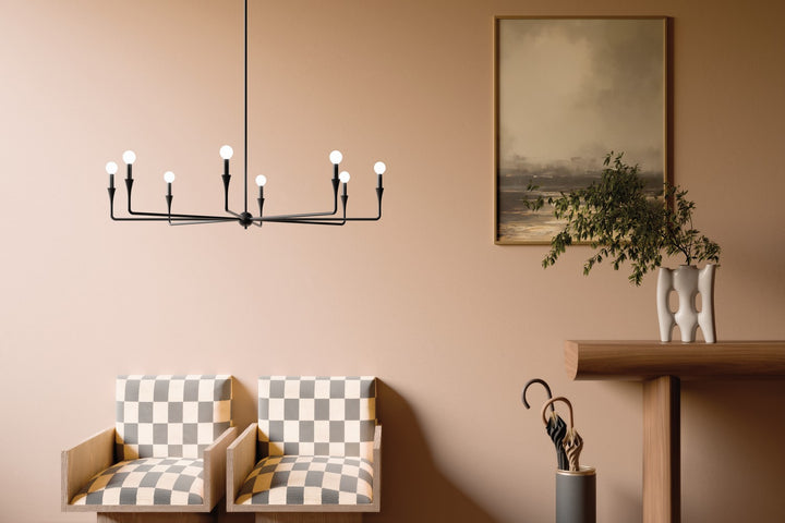 Kichler Canada - 52691BK - Eight Light Chandelier - Alvaro - Black