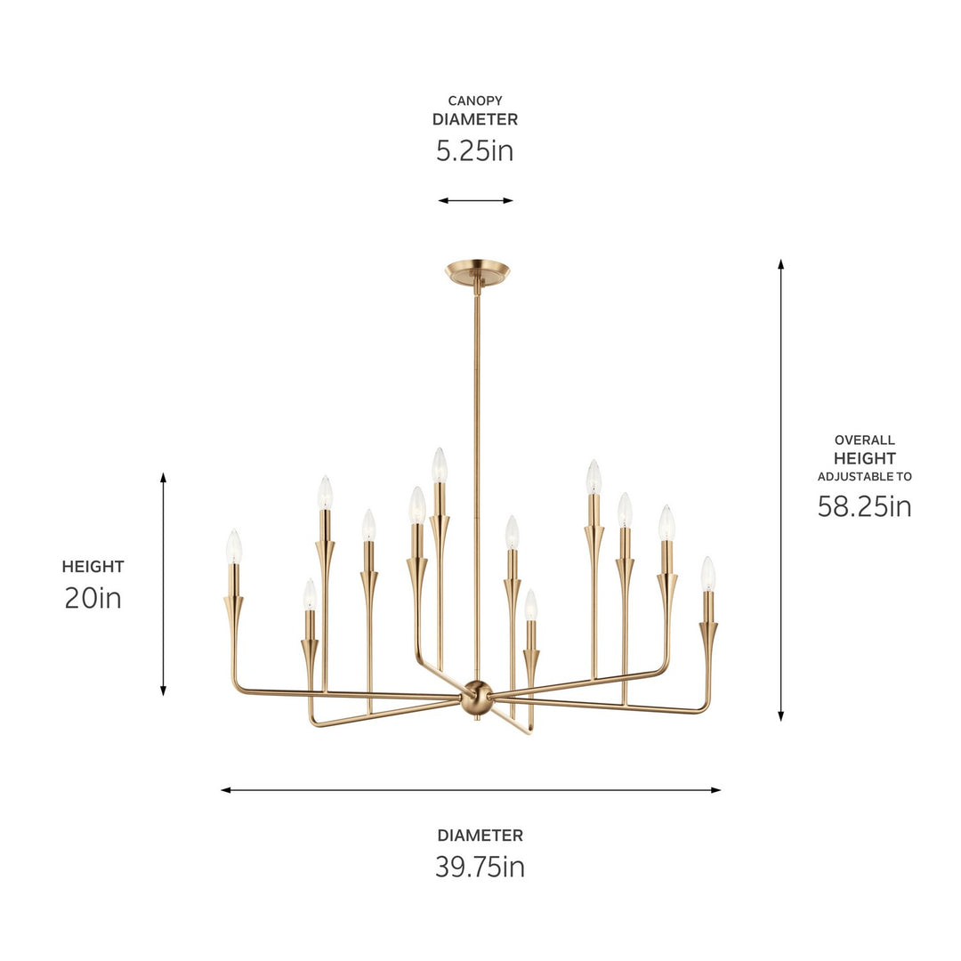Kichler Canada - 52692CPZ - 12 Light Chandelier - Alvaro - Champagne Bronze
