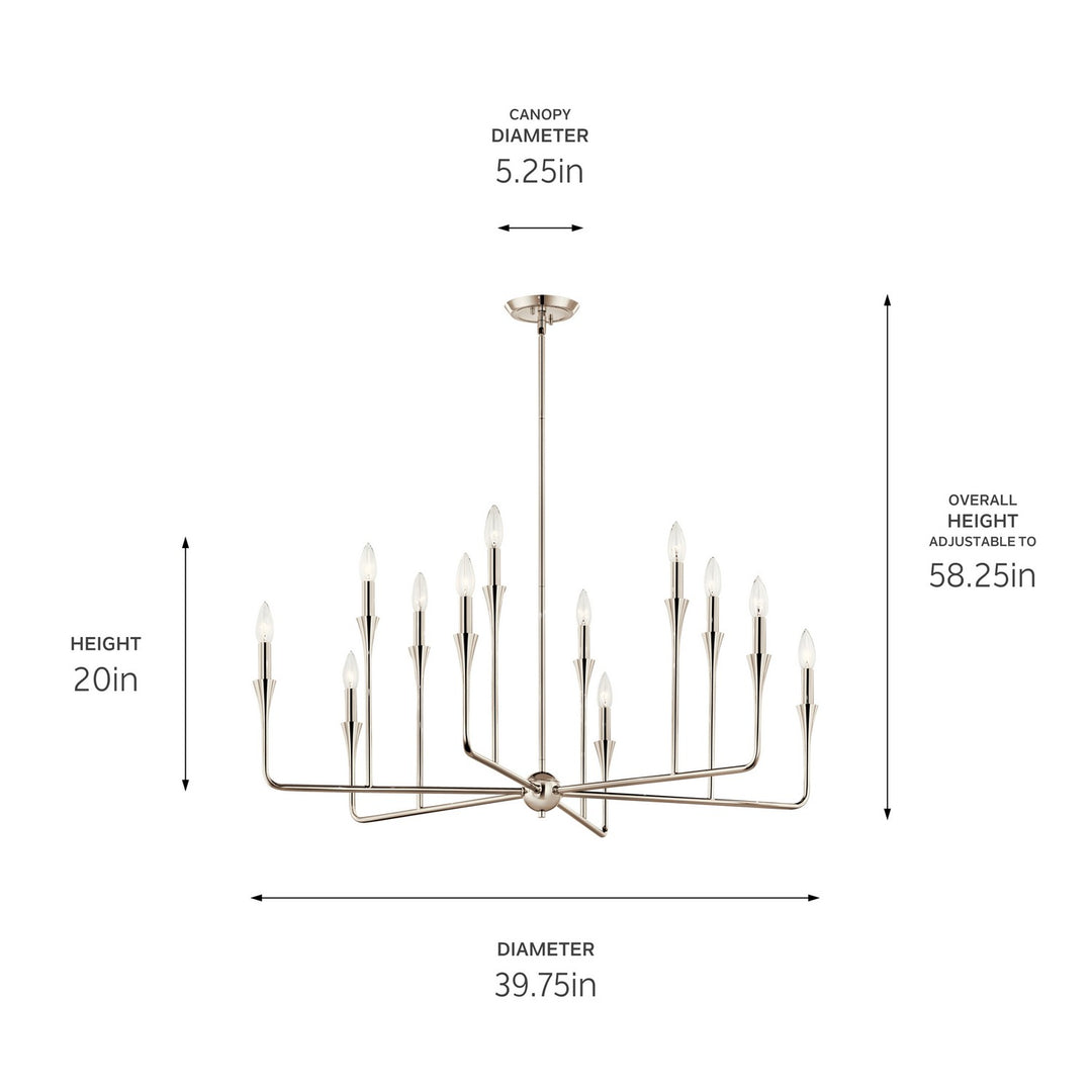 Kichler Canada - 52692PN - 12 Light Chandelier - Alvaro - Polished Nickel
