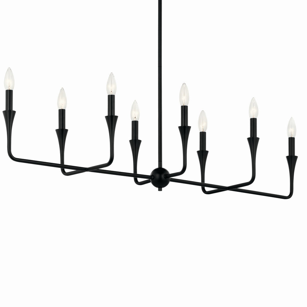 Kichler Canada - 52693BK - Eight Light Linear Chandelier - Alvaro - Black