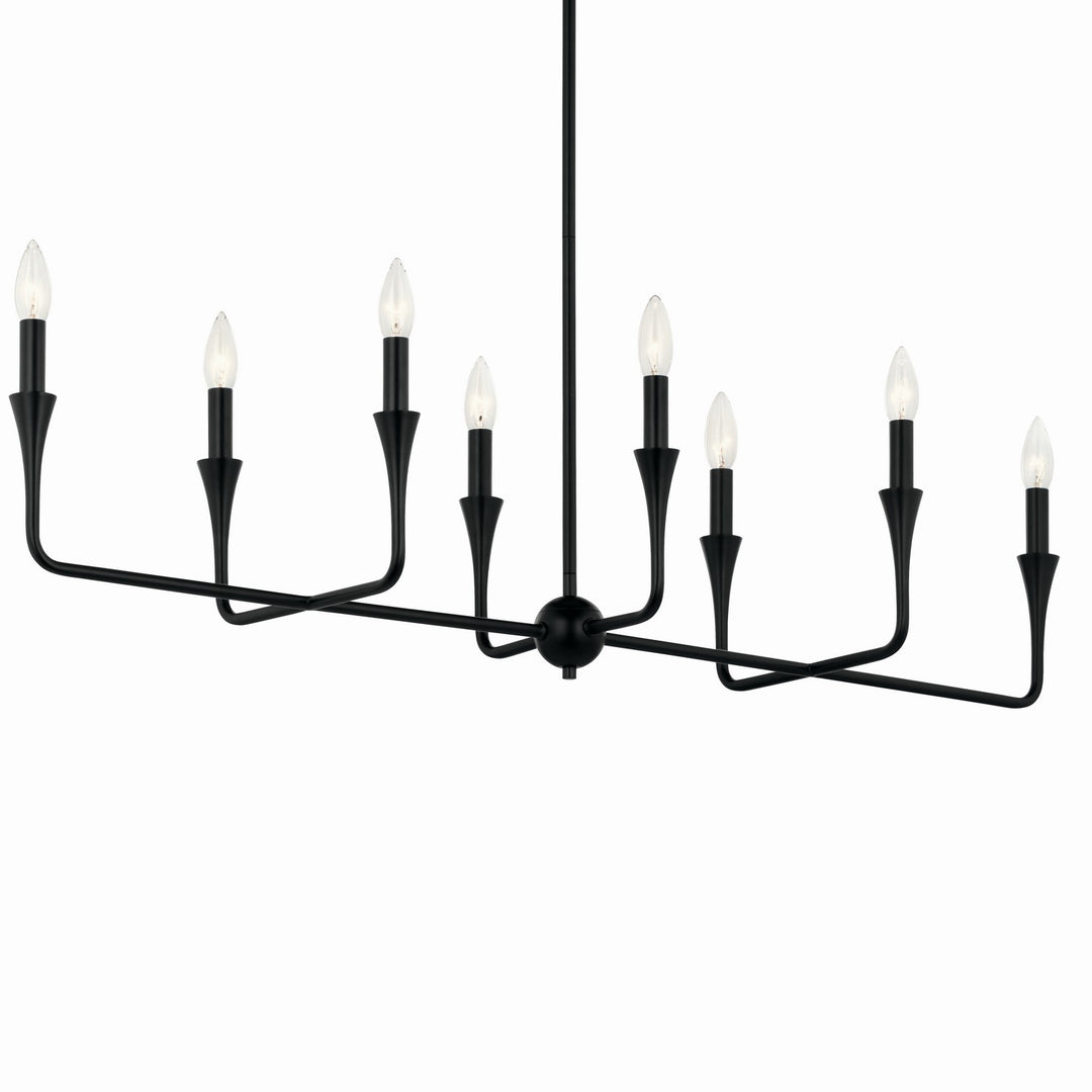 Kichler Canada - 52693BK - Eight Light Linear Chandelier - Alvaro - Black