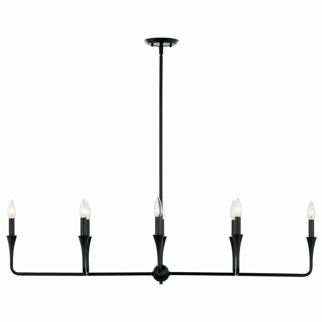 Kichler Canada - 52693BK - Eight Light Linear Chandelier - Alvaro - Black