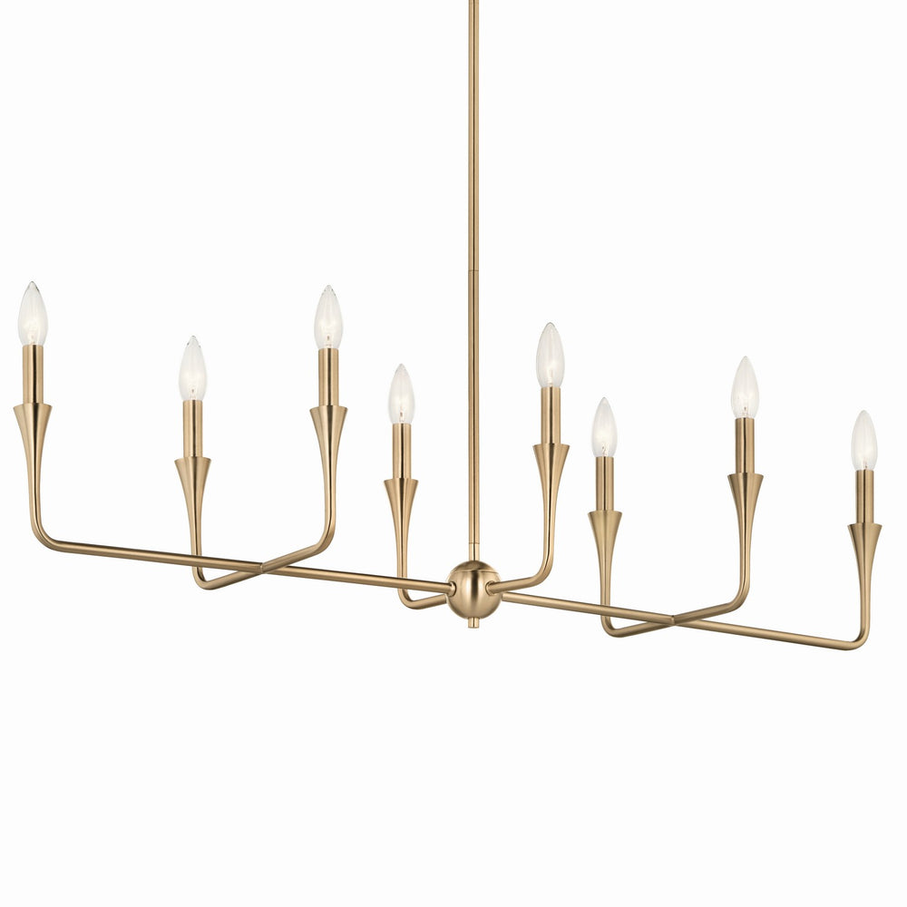 Kichler Canada - 52693CPZ - Eight Light Linear Chandelier - Alvaro - Champagne Bronze