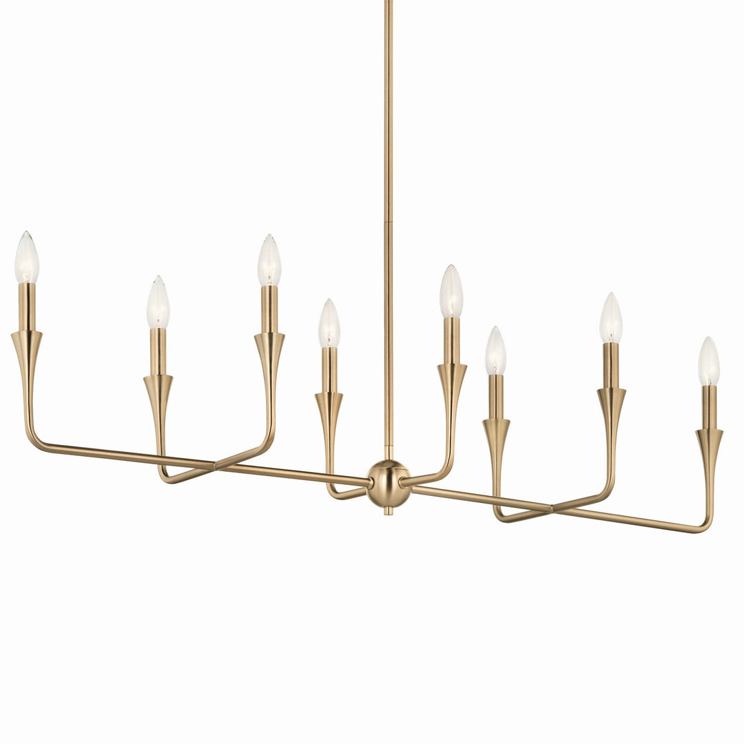 Kichler Canada - 52693CPZ - Eight Light Linear Chandelier - Alvaro - Champagne Bronze