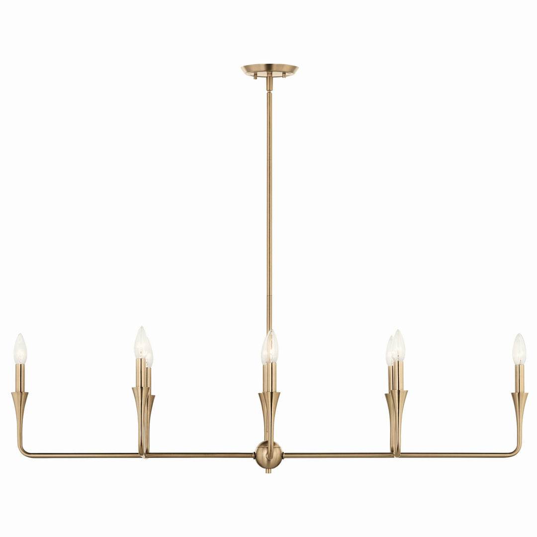 Kichler Canada - 52693CPZ - Eight Light Linear Chandelier - Alvaro - Champagne Bronze