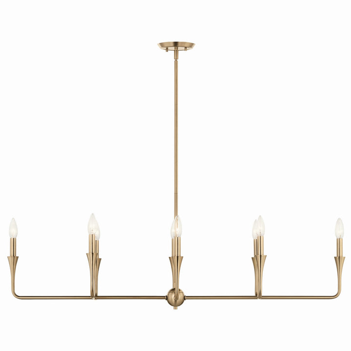 Kichler Canada - 52693CPZ - Eight Light Linear Chandelier - Alvaro - Champagne Bronze