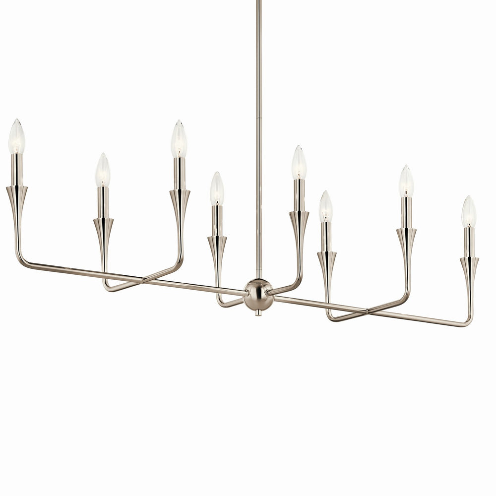 Kichler Canada - 52693PN - Eight Light Linear Chandelier - Alvaro - Polished Nickel