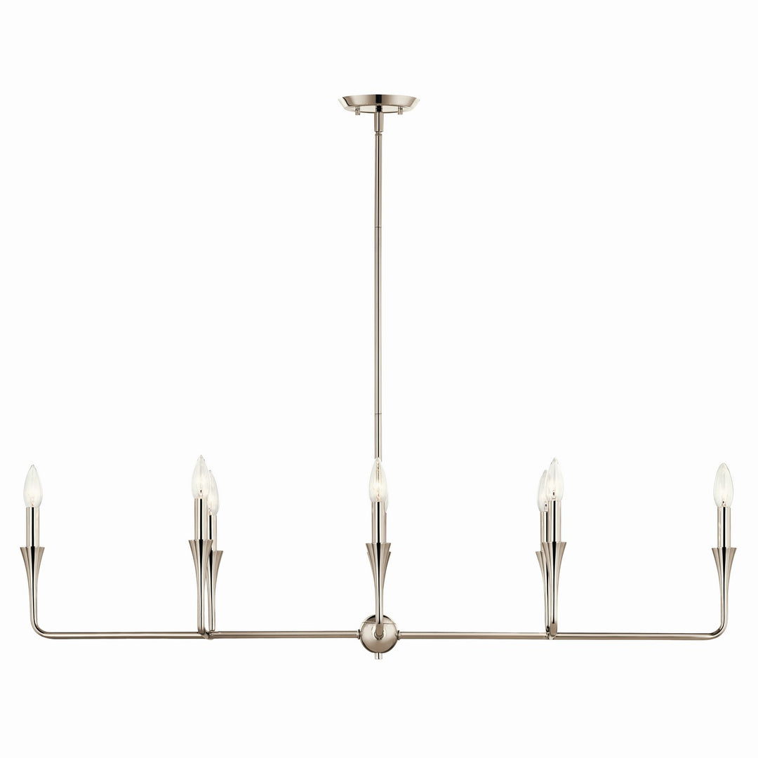 Kichler Canada - 52693PN - Eight Light Linear Chandelier - Alvaro - Polished Nickel