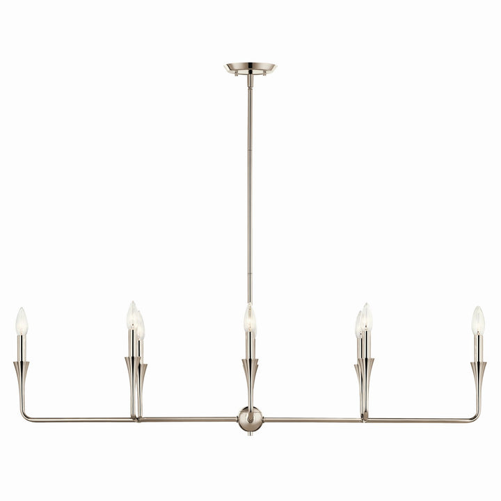 Kichler Canada - 52693PN - Eight Light Linear Chandelier - Alvaro - Polished Nickel