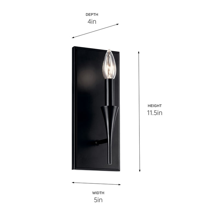 Kichler Canada - 52694BK - One Light Wall Sconce - Alvaro - Black