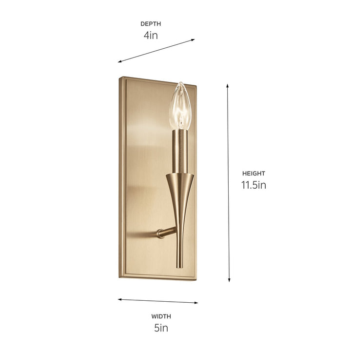 Kichler Canada - 52694CPZ - One Light Wall Sconce - Alvaro - Champagne Bronze