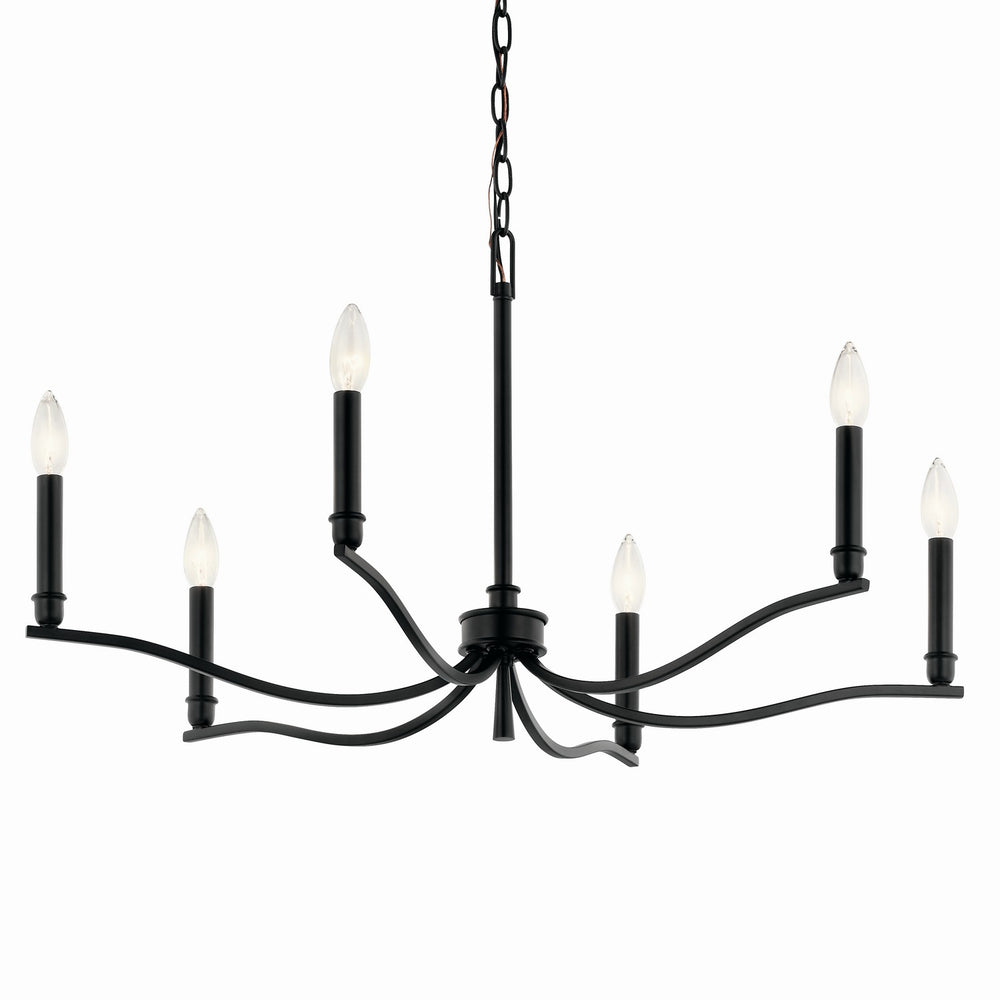Kichler Canada - 52695BK - Six Light Chandelier - Malene - Black