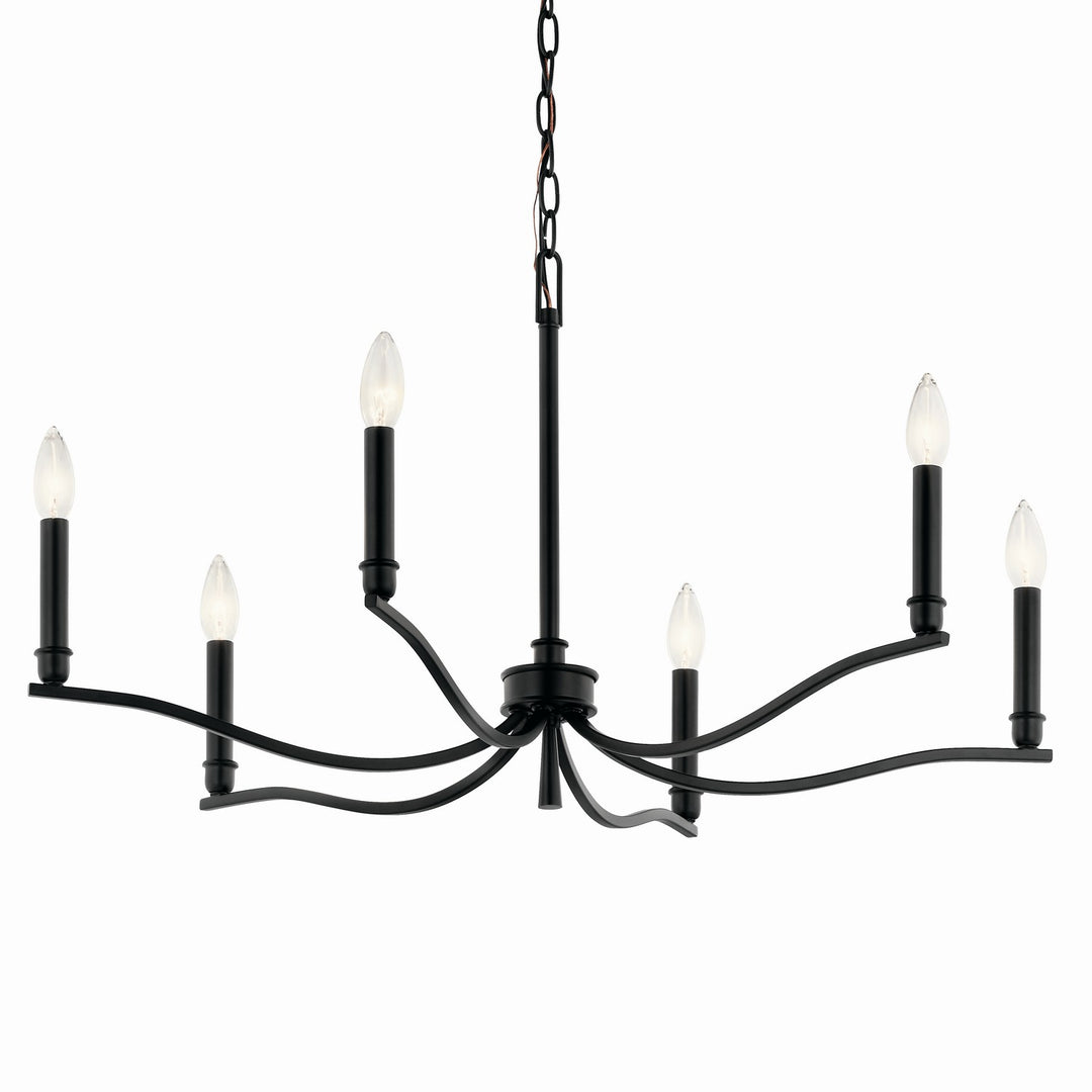 Kichler Canada - 52695BK - Six Light Chandelier - Malene - Black