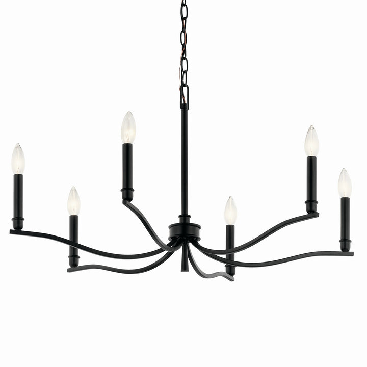 Kichler Canada - 52695BK - Six Light Chandelier - Malene - Black