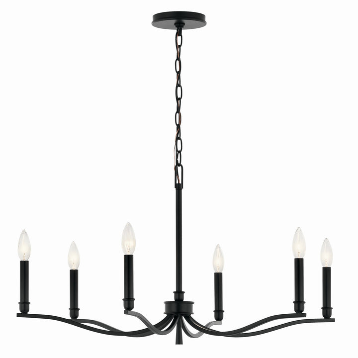 Kichler Canada - 52695BK - Six Light Chandelier - Malene - Black