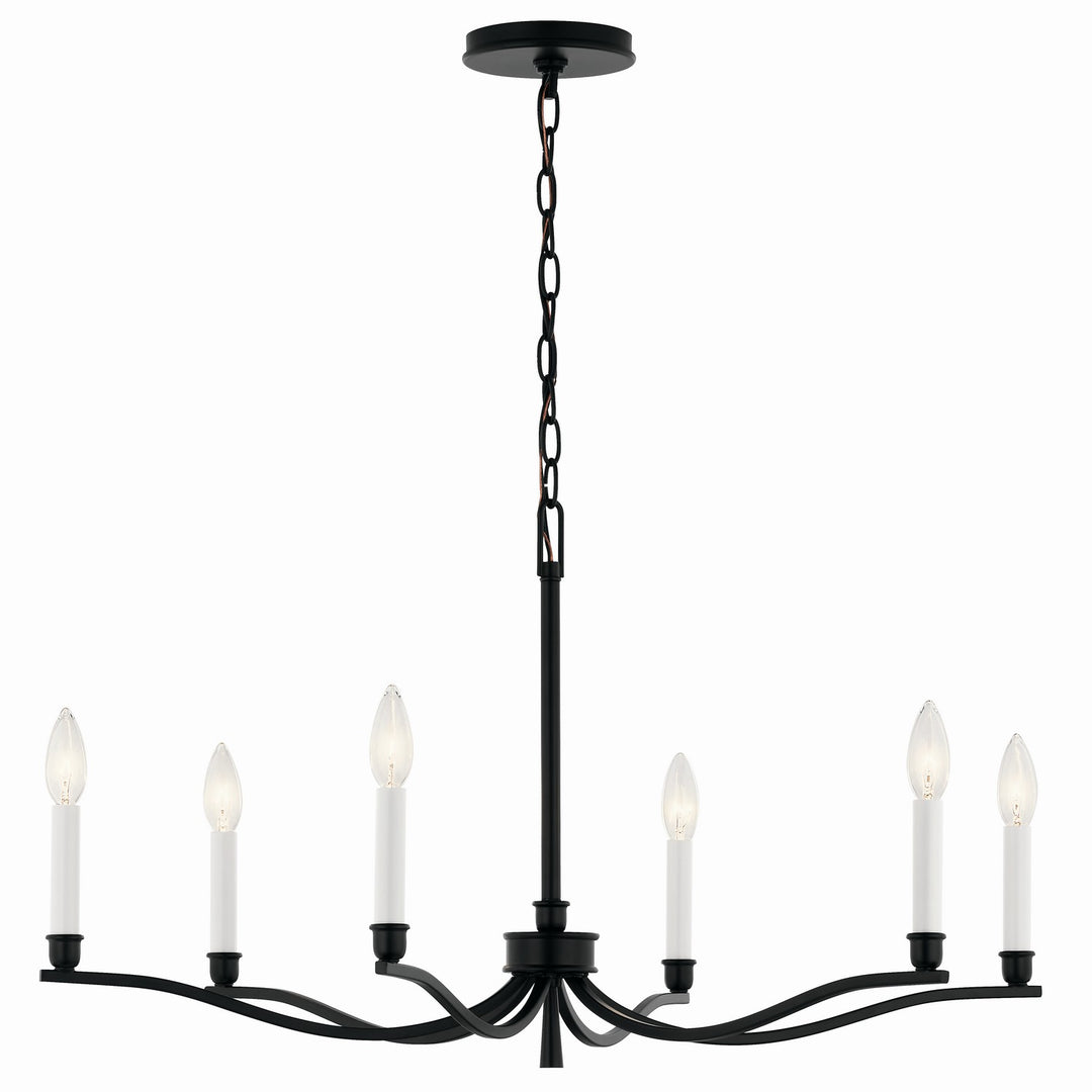Kichler Canada - 52695BK - Six Light Chandelier - Malene - Black
