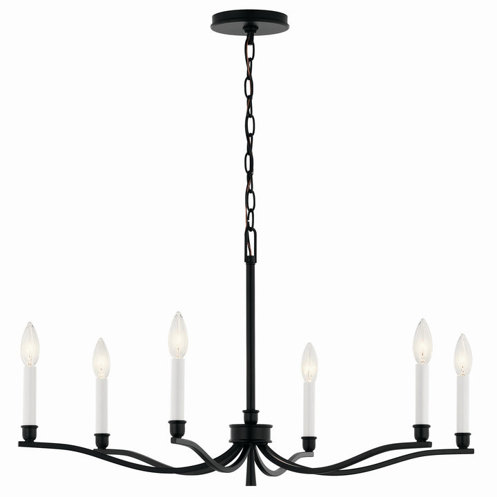 Kichler Canada - 52695BK - Six Light Chandelier - Malene - Black