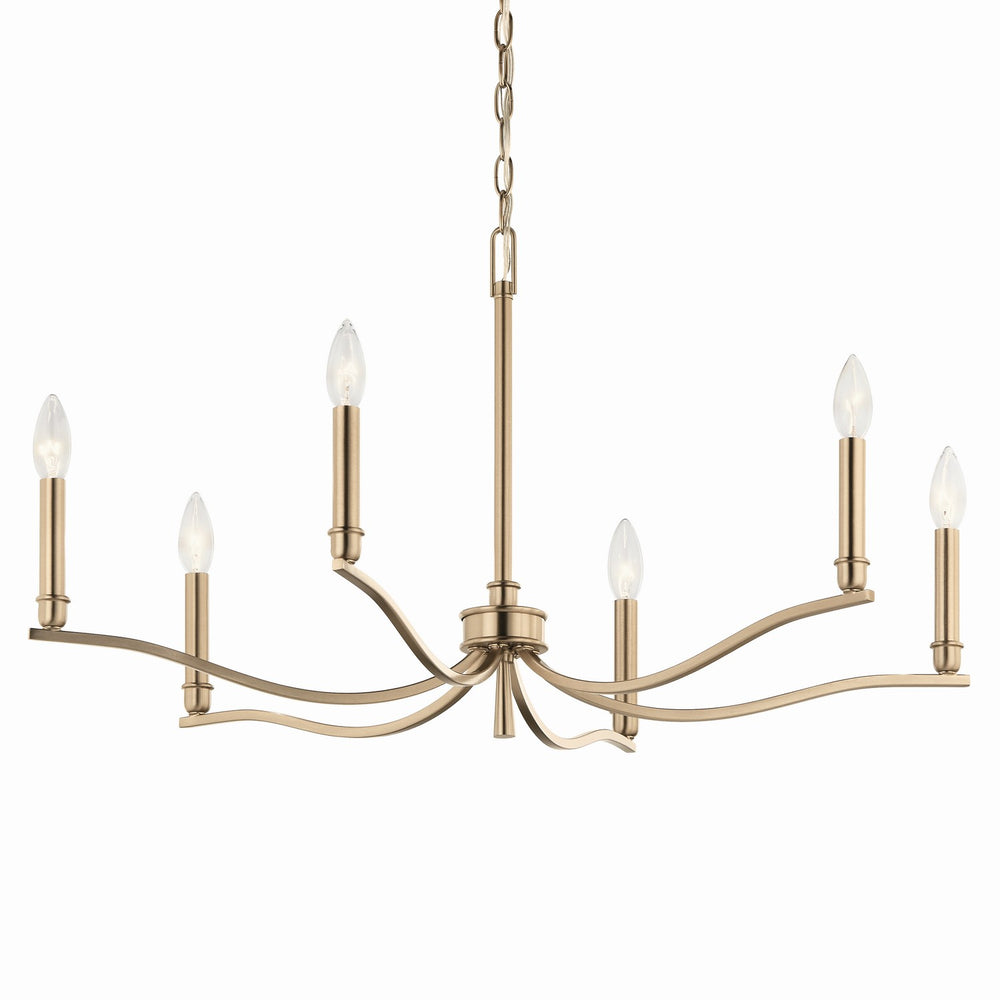 Kichler Canada - 52695CPZ - Six Light Chandelier - Malene - Champagne Bronze