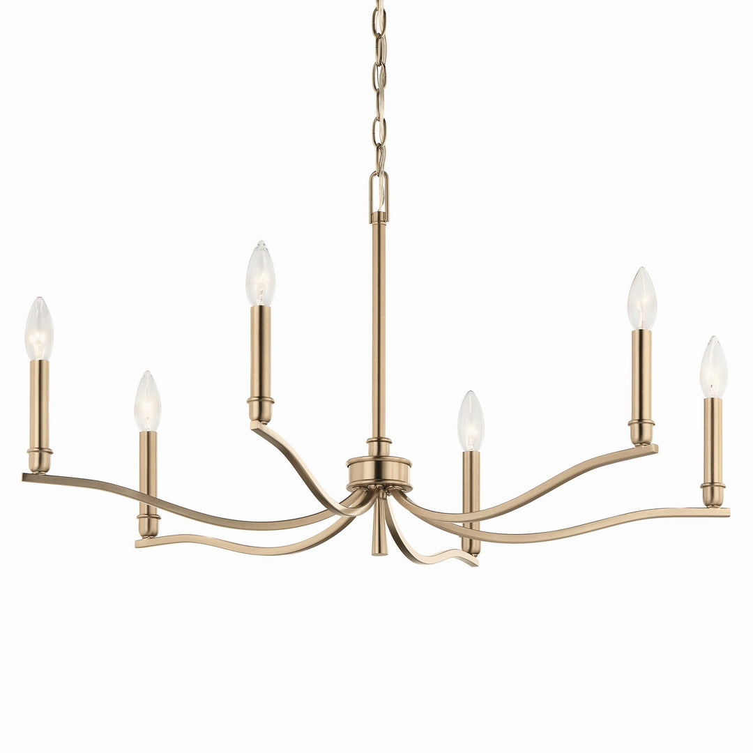 Kichler Canada - 52695CPZ - Six Light Chandelier - Malene - Champagne Bronze