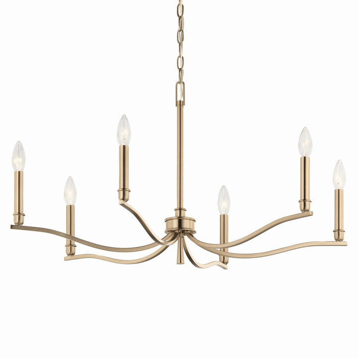 Kichler Canada - 52695CPZ - Six Light Chandelier - Malene - Champagne Bronze