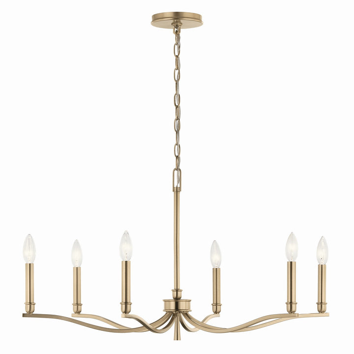 Kichler Canada - 52695CPZ - Six Light Chandelier - Malene - Champagne Bronze