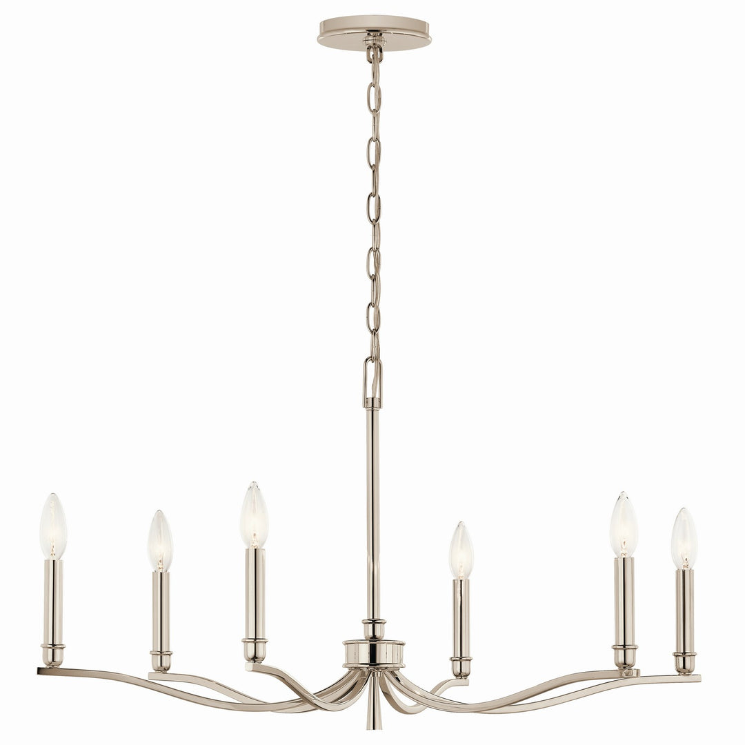 Kichler Canada - 52695PN - Six Light Chandelier - Malene - Polished Nickel