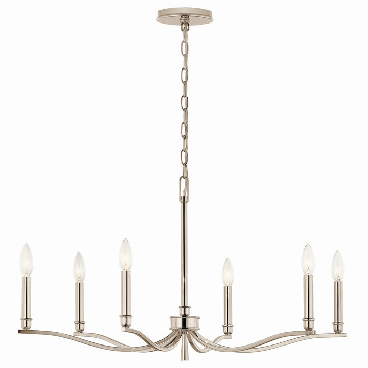 Kichler Canada - 52695PN - Six Light Chandelier - Malene - Polished Nickel