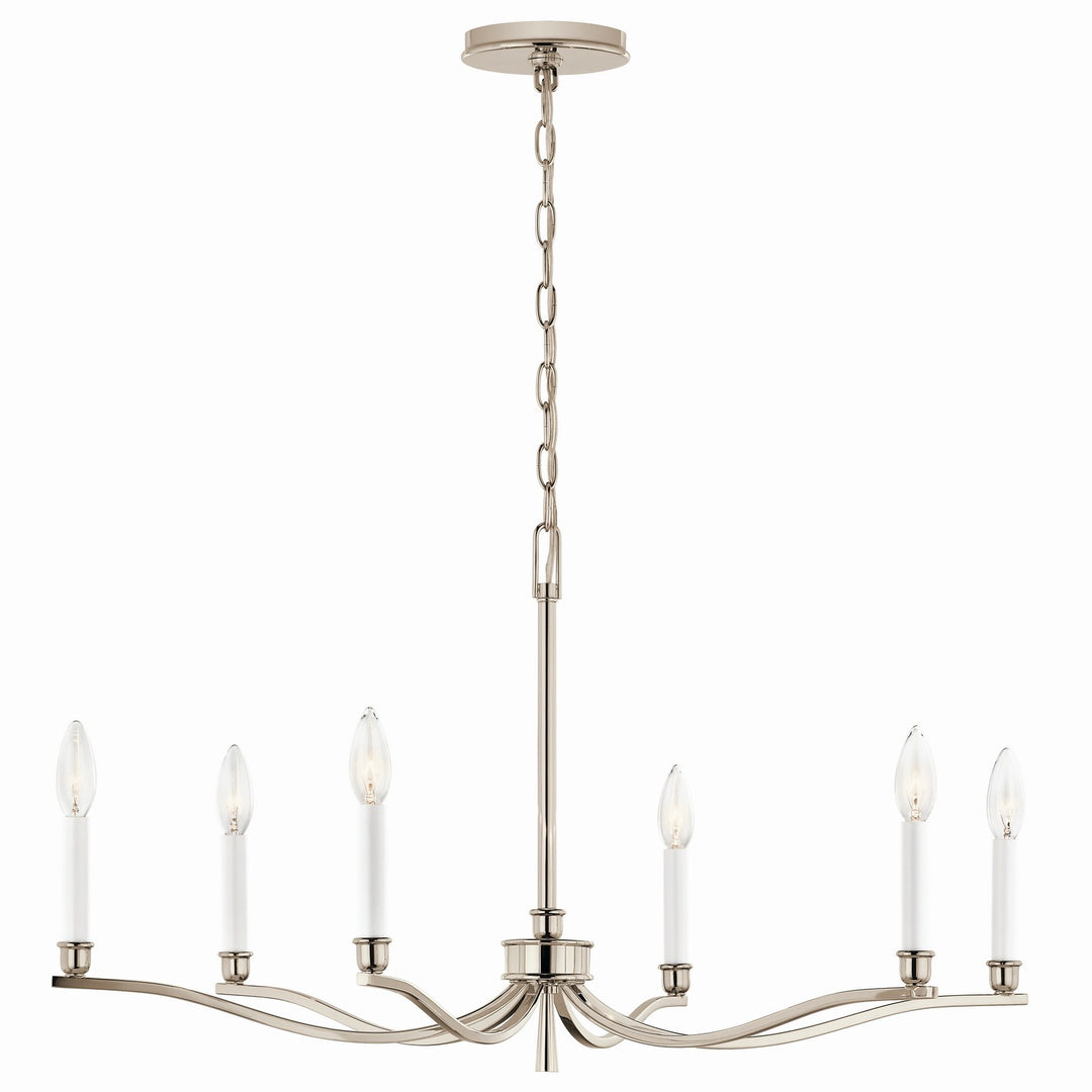 Kichler Canada - 52695PN - Six Light Chandelier - Malene - Polished Nickel