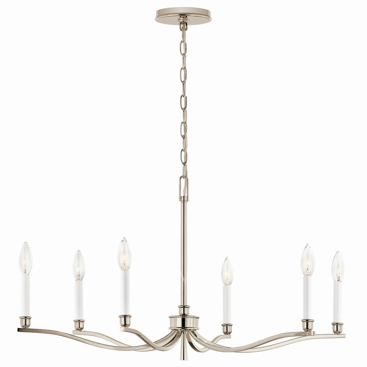 Kichler Canada - 52695PN - Six Light Chandelier - Malene - Polished Nickel