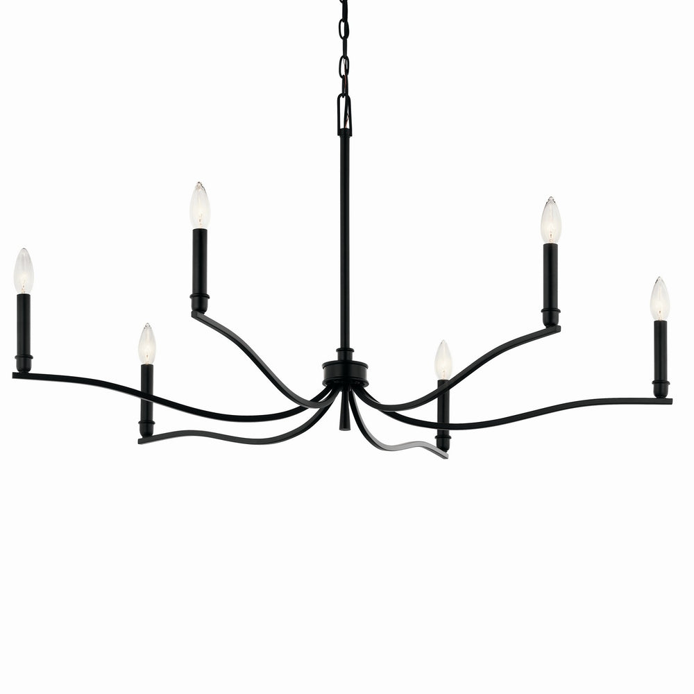 Kichler Canada - 52696BK - Six Light Chandelier - Malene - Black