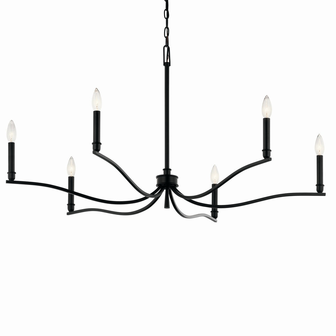 Kichler Canada - 52696BK - Six Light Chandelier - Malene - Black